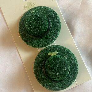 Women’s Lucky Target Brand Glitter Shamrock Clip Set New